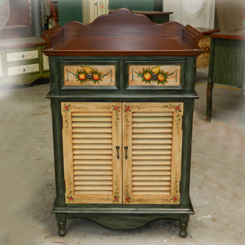 Mid-Century Modern Rectangle Cabinet Standard Side Cabinet with Drawer