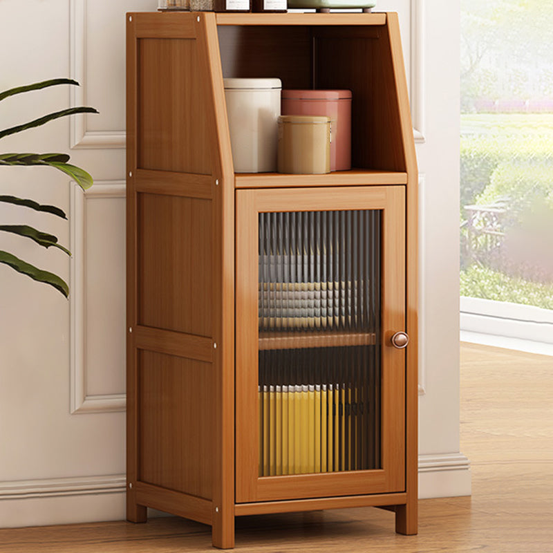 Mobile moderno per accento rettangolo manopole in legno marrone con porte