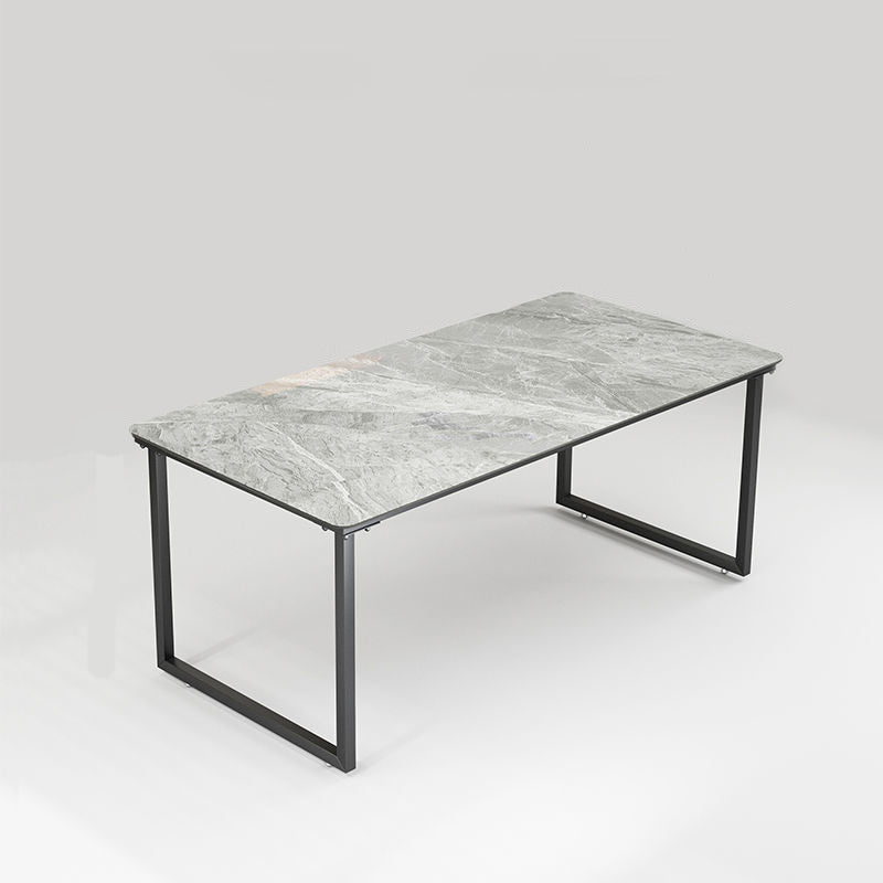 30"H Contemporary Office Desk Rectangular Writing Desk for Office Grey Clearhalo 'furn' 'furn_office_desk' 'Furniture' 'Office Desks' 'Office Furniture' 'office_desk' 5891714