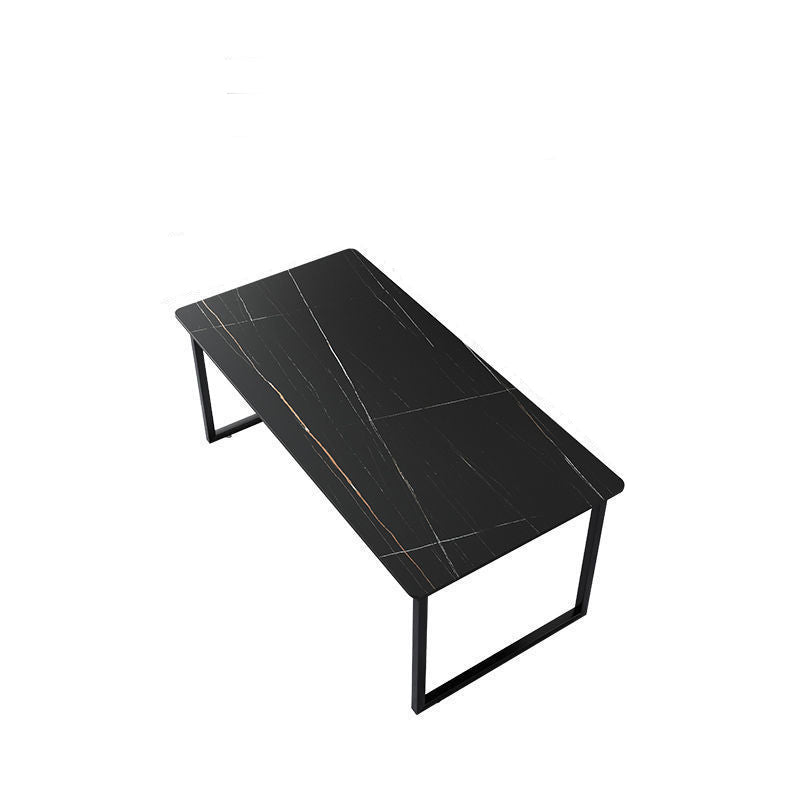 30"H Contemporary Office Desk Rectangular Writing Desk for Office Black-Gold Clearhalo 'furn' 'furn_office_desk' 'Furniture' 'Office Desks' 'Office Furniture' 'office_desk' 5891717