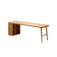 Solid Wood Rectangular Writing Desk Modern Office Meeting Desk with Bookcase 78.7"L x 23.6"W x 29.5"H Clearhalo 'furn' 'furn_office_desk' 'Furniture' 'Office Desks' 'Office Furniture' 'office_desk' 5892007