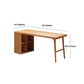 Solid Wood Rectangular Writing Desk Modern Office Meeting Desk with Bookcase Clearhalo 'furn' 'furn_office_desk' 'Furniture' 'Office Desks' 'Office Furniture' 'office_desk' 5892022
