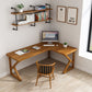 Modern Style L-shape Office Desk Brown Wooden Writing Desk for Home 55.1"L x 31.5"W x 29.5"H Left Hand Return Clearhalo 'furn' 'furn_office_desk' 'Furniture' 'Office Desks' 'Office Furniture' 'office_desk' 5892031