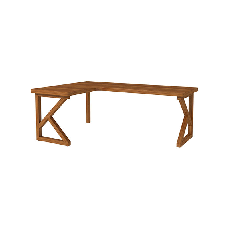 Modern Style L-shape Office Desk Brown Wooden Writing Desk for Home 63"L x 55"W x 30"H Right Hand Return Clearhalo 'furn' 'furn_office_desk' 'Furniture' 'Office Desks' 'Office Furniture' 'office_desk' 5892035