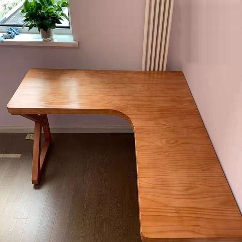 Modern Style L-shape Office Desk Brown Wooden Writing Desk for Home Clearhalo 'furn' 'furn_office_desk' 'Furniture' 'Office Desks' 'Office Furniture' 'office_desk' 5892036