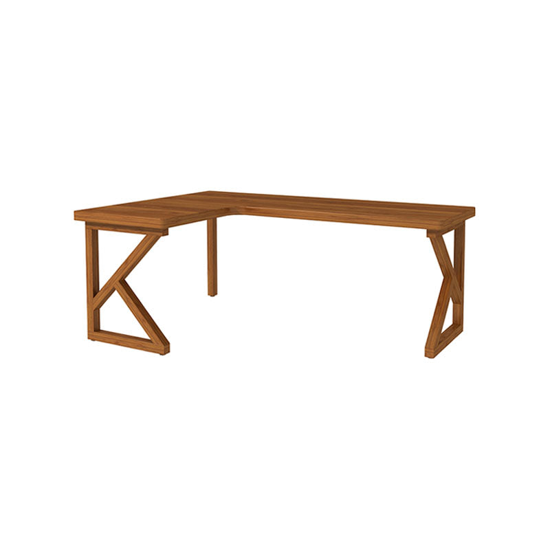 Modern Style L-shape Office Desk Brown Wooden Writing Desk for Home 55.1"L x 39.4"W x 29.5"H Right Hand Return Clearhalo 'furn' 'furn_office_desk' 'Furniture' 'Office Desks' 'Office Furniture' 'office_desk' 5892041
