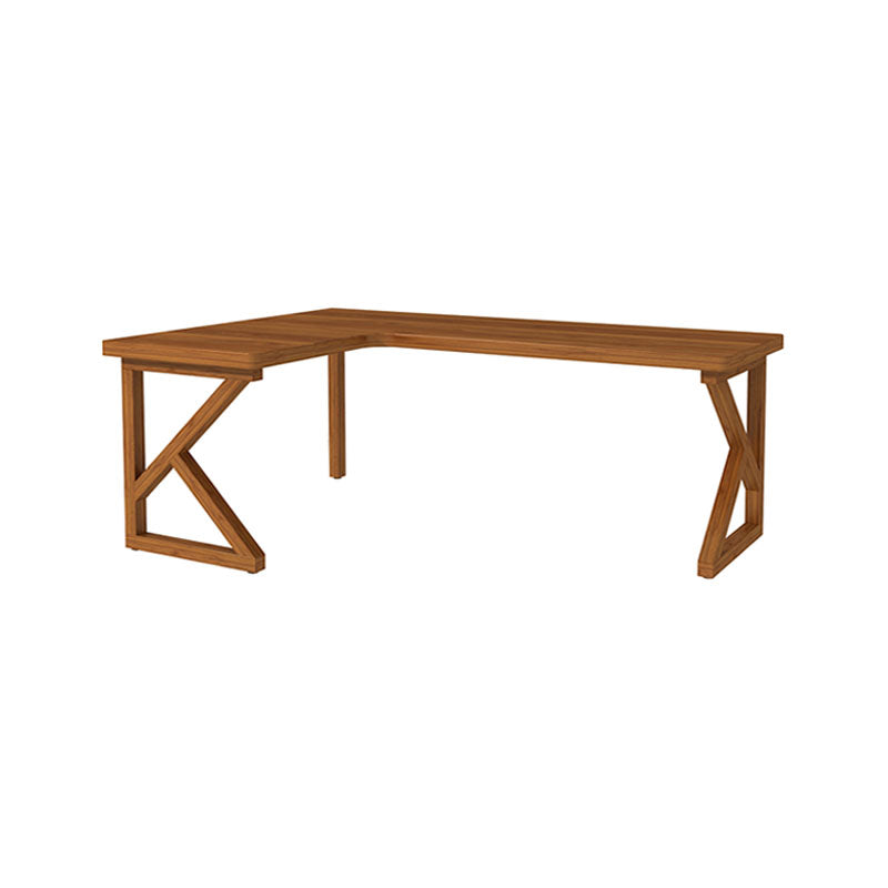 Modern Style L-shape Office Desk Brown Wooden Writing Desk for Home 63"L x 39.4"W x 29.5"H Right Hand Return Clearhalo 'furn' 'furn_office_desk' 'Furniture' 'Office Desks' 'Office Furniture' 'office_desk' 5892045