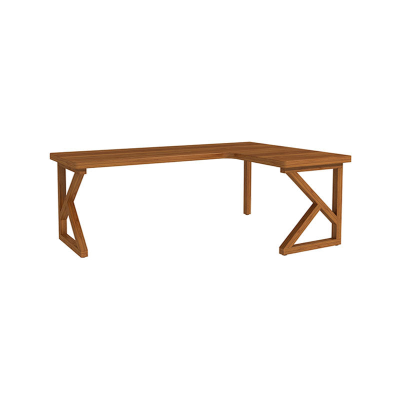 Modern Style L-shape Office Desk Brown Wooden Writing Desk for Home 63"L x 39.4"W x 29.5"H Left Hand Return Clearhalo 'furn' 'furn_office_desk' 'Furniture' 'Office Desks' 'Office Furniture' 'office_desk' 5892055