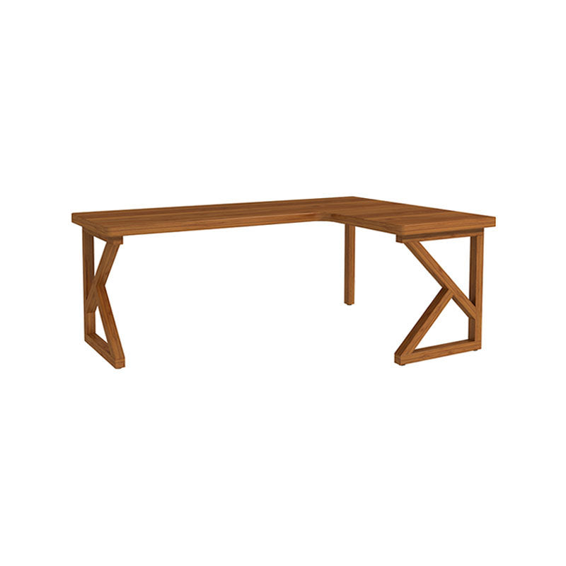 Modern Style L-shape Office Desk Brown Wooden Writing Desk for Home 55"L x 47"W x 30"H Left Hand Return Clearhalo 'furn' 'furn_office_desk' 'Furniture' 'Office Desks' 'Office Furniture' 'office_desk' 5892058