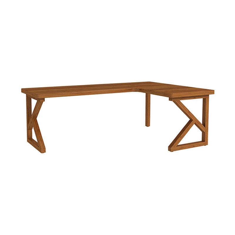 Modern Style L-shape Office Desk Brown Wooden Writing Desk for Home 63"L x 31.5"W x 29.5"H Left Hand Return Clearhalo 'furn' 'furn_office_desk' 'Furniture' 'Office Desks' 'Office Furniture' 'office_desk' 5892061