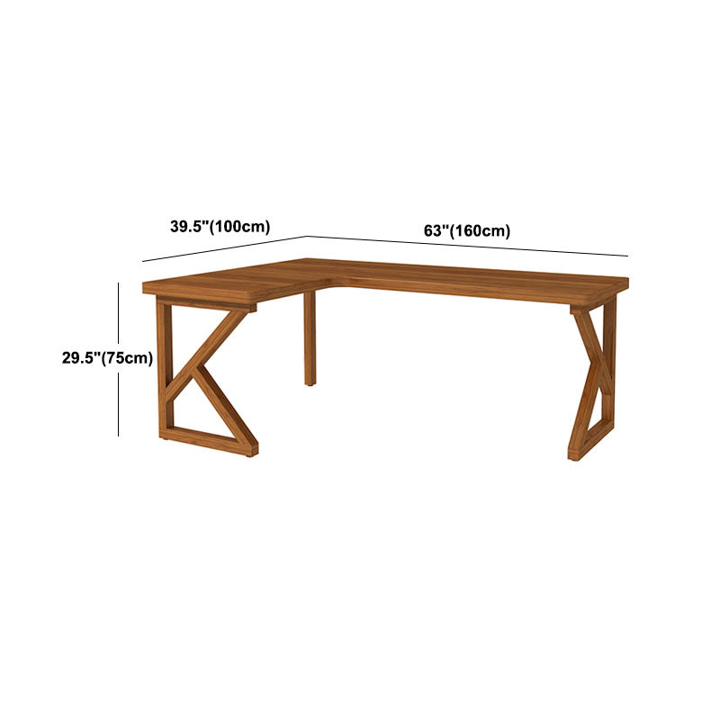 Modern Style L-shape Office Desk Brown Wooden Writing Desk for Home Clearhalo 'furn' 'furn_office_desk' 'Furniture' 'Office Desks' 'Office Furniture' 'office_desk' 5892067
