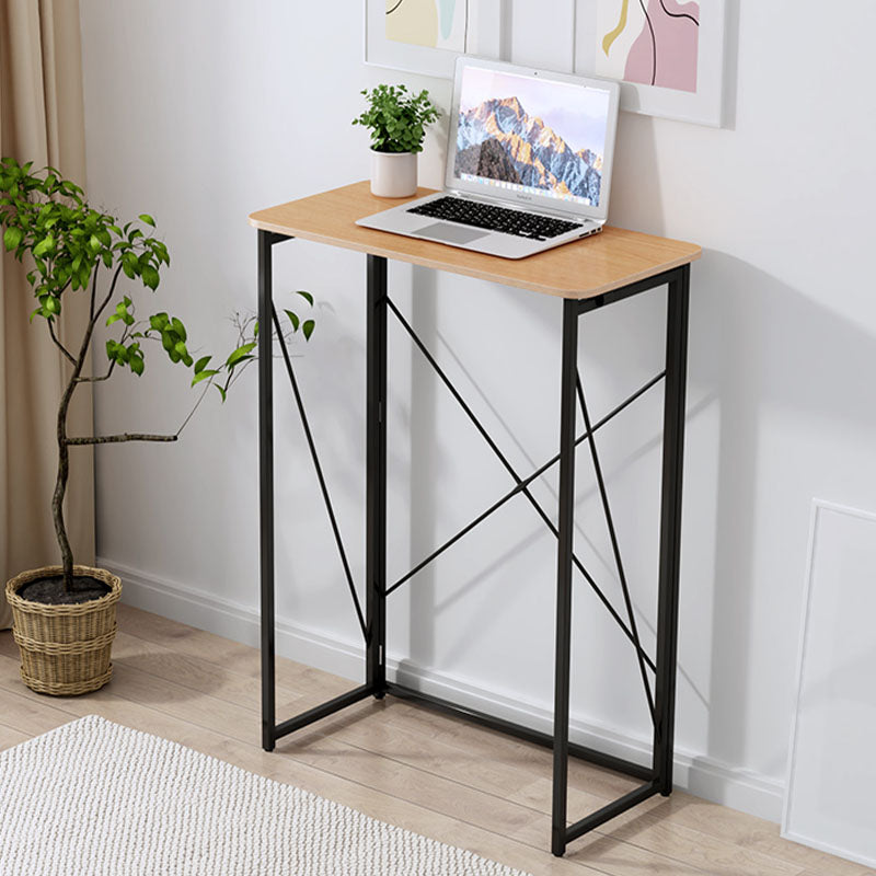 黄色の現代的な木材スタンディングデスク折りたたみ長方形のライティングデスク