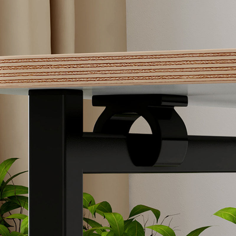 黄色の現代的な木材スタンディングデスク折りたたみ長方形のライティングデスク