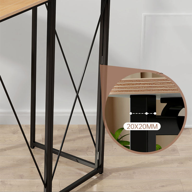 黄色の現代的な木材スタンディングデスク折りたたみ長方形のライティングデスク