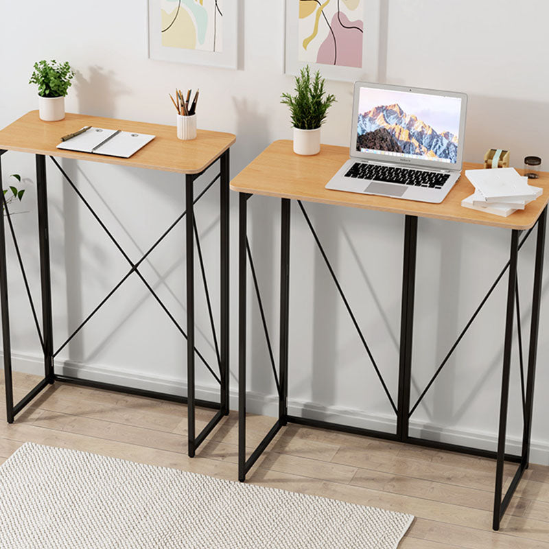 黄色の現代的な木材スタンディングデスク折りたたみ長方形のライティングデスク