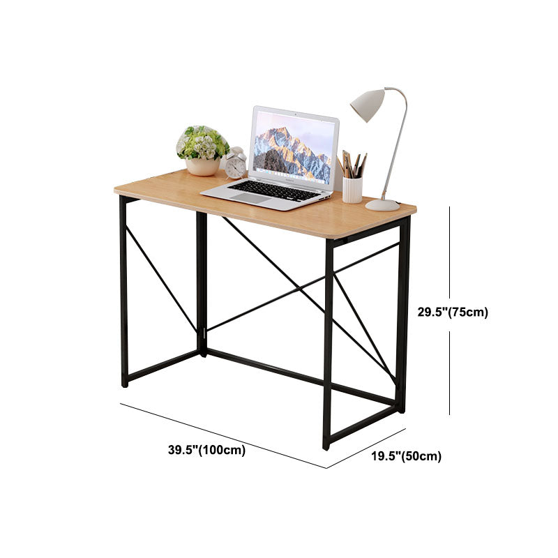 黄色の現代的な木材スタンディングデスク折りたたみ長方形のライティングデスク