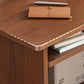Modern Wooden Writing Desk Rectangular Office Desk with 2 Drawers