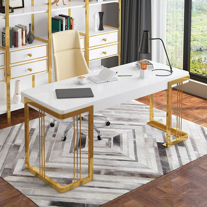 Escritorio de madera artificial escritorio rectangular Glam Office Desk 1 Cajón