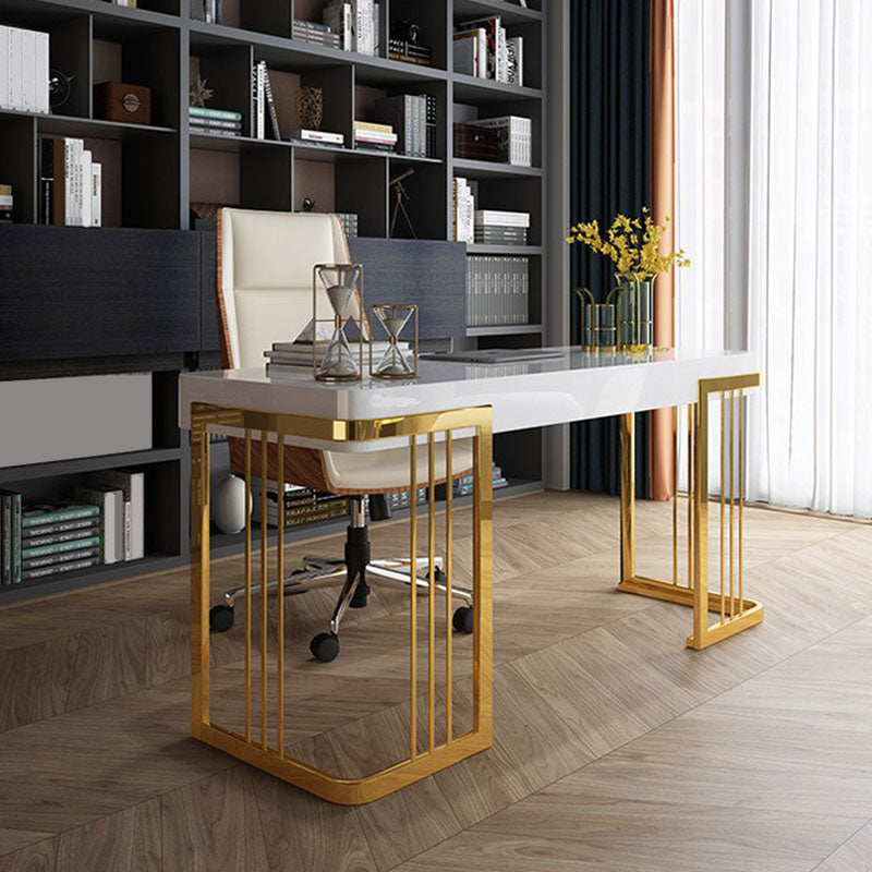 Escritorio de madera artificial escritorio rectangular Glam Office Desk 1 Cajón