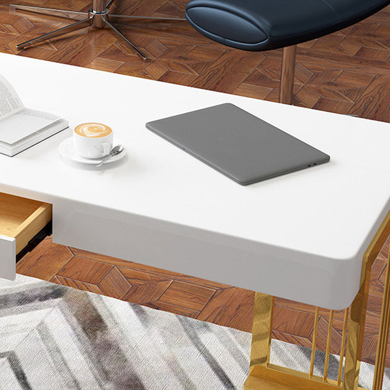 Escritorio de madera artificial escritorio rectangular Glam Office Desk 1 Cajón