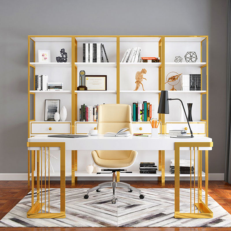 Escritorio de madera artificial escritorio rectangular Glam Office Desk 1 Cajón