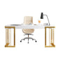 Escritorio de madera artificial escritorio rectangular Glam Office Desk 1 Cajón