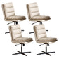 Contemporary Executive Chair Adjustable Seat Height Office Chair White 4 Piece Set Clearhalo 'furn' 'furn_office_chair' 'Furniture' 'Office Chairs' 'Office Furniture' 'office_chair' 5892366