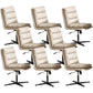Contemporary Executive Chair Adjustable Seat Height Office Chair White 8 Piece Set Clearhalo 'furn' 'furn_office_chair' 'Furniture' 'Office Chairs' 'Office Furniture' 'office_chair' 5892369