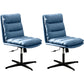 Contemporary Executive Chair Adjustable Seat Height Office Chair Blue 2 Piece Set Clearhalo 'furn' 'furn_office_chair' 'Furniture' 'Office Chairs' 'Office Furniture' 'office_chair' 5892373