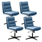 Contemporary Executive Chair Adjustable Seat Height Office Chair Blue 4 Piece Set Clearhalo 'furn' 'furn_office_chair' 'Furniture' 'Office Chairs' 'Office Furniture' 'office_chair' 5892376