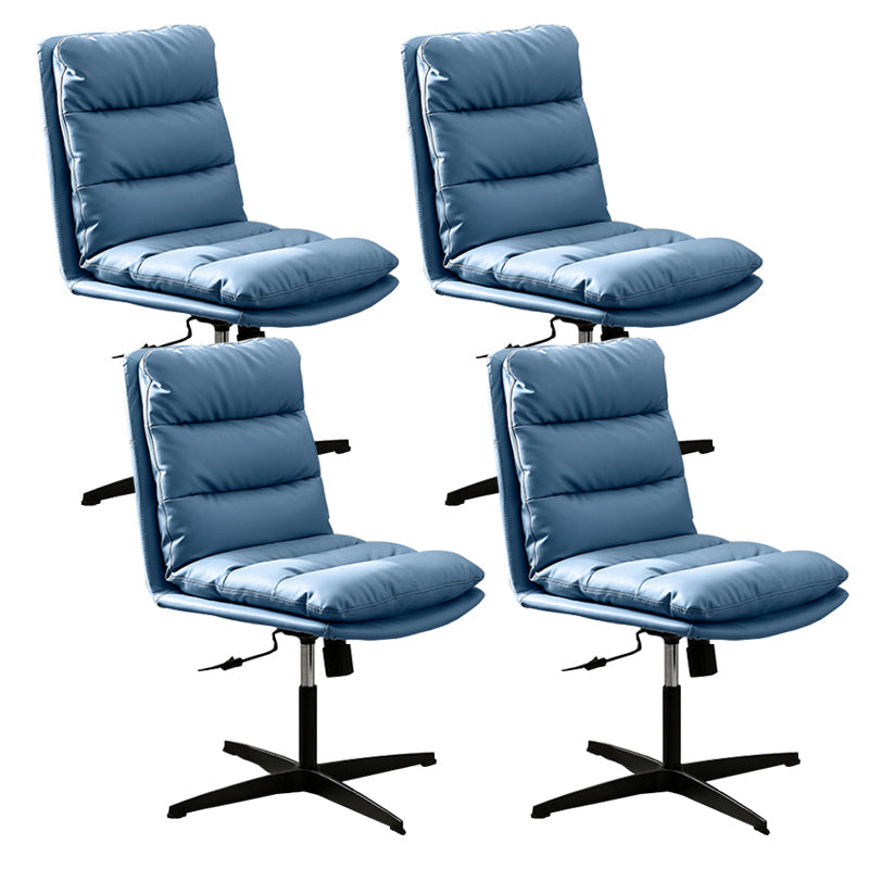 Contemporary Executive Chair Adjustable Seat Height Office Chair Blue 4 Piece Set Clearhalo 'furn' 'furn_office_chair' 'Furniture' 'Office Chairs' 'Office Furniture' 'office_chair' 5892376