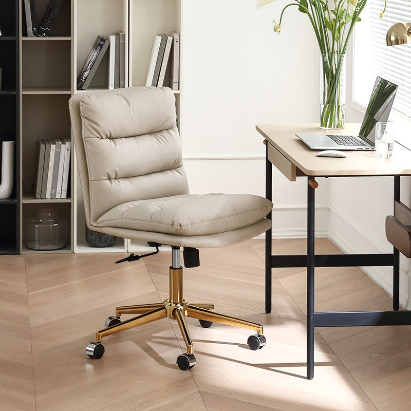 Contemporary Executive Chair Adjustable Seat Height Office Chair Cream 1 Piece Clearhalo 'furn' 'furn_office_chair' 'Furniture' 'Office Chairs' 'Office Furniture' 'office_chair' 5892382