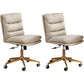 Contemporary Executive Chair Adjustable Seat Height Office Chair Cream 2 Piece Set Clearhalo 'furn' 'furn_office_chair' 'Furniture' 'Office Chairs' 'Office Furniture' 'office_chair' 5892383