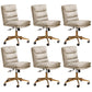 Contemporary Executive Chair Adjustable Seat Height Office Chair Cream 6 Piece Set Clearhalo 'furn' 'furn_office_chair' 'Furniture' 'Office Chairs' 'Office Furniture' 'office_chair' 5892386