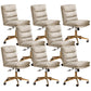 Contemporary Executive Chair Adjustable Seat Height Office Chair Cream 8 Piece Set Clearhalo 'furn' 'furn_office_chair' 'Furniture' 'Office Chairs' 'Office Furniture' 'office_chair' 5892387