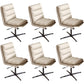Contemporary Executive Chair Adjustable Seat Height Office Chair Off-White 6 Piece Set Clearhalo 'furn' 'furn_office_chair' 'Furniture' 'Office Chairs' 'Office Furniture' 'office_chair' 5892391