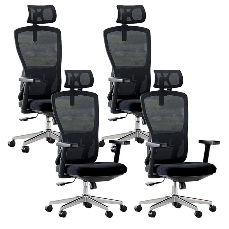 16" Wide Contemporary Wheels Breathable AirGrid Office Chair 4 Piece Set Clearhalo 'furn' 'furn_office_chair' 'Furniture' 'Office Chairs' 'Office Furniture' 'office_chair' 5892447