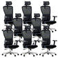16" Wide Contemporary Wheels Breathable AirGrid Office Chair 8 Piece Set Clearhalo 'furn' 'furn_office_chair' 'Furniture' 'Office Chairs' 'Office Furniture' 'office_chair' 5892451