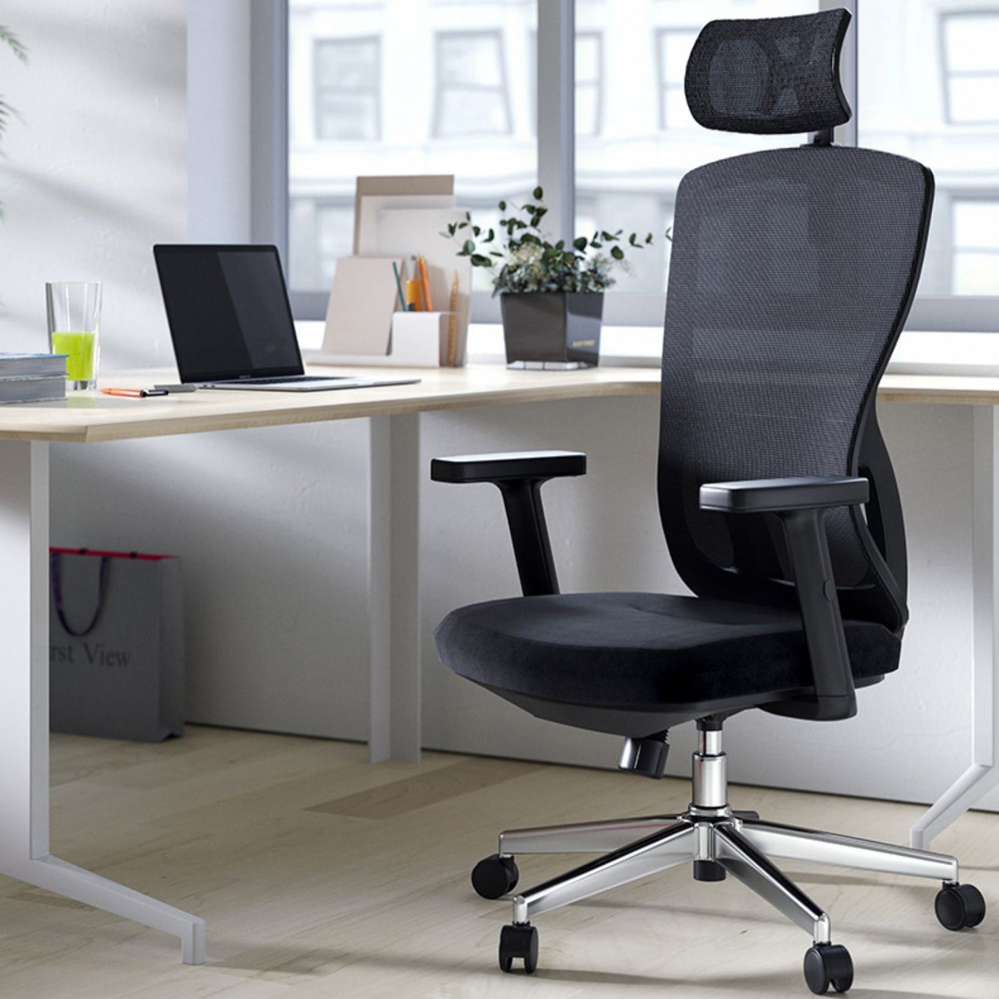 16" Wide Contemporary Wheels Breathable AirGrid Office Chair Clearhalo 'furn' 'furn_office_chair' 'Furniture' 'Office Chairs' 'Office Furniture' 'office_chair' 5892457