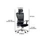 16" Wide Contemporary Wheels Breathable AirGrid Office Chair Clearhalo 'furn' 'furn_office_chair' 'Furniture' 'Office Chairs' 'Office Furniture' 'office_chair' 5892458