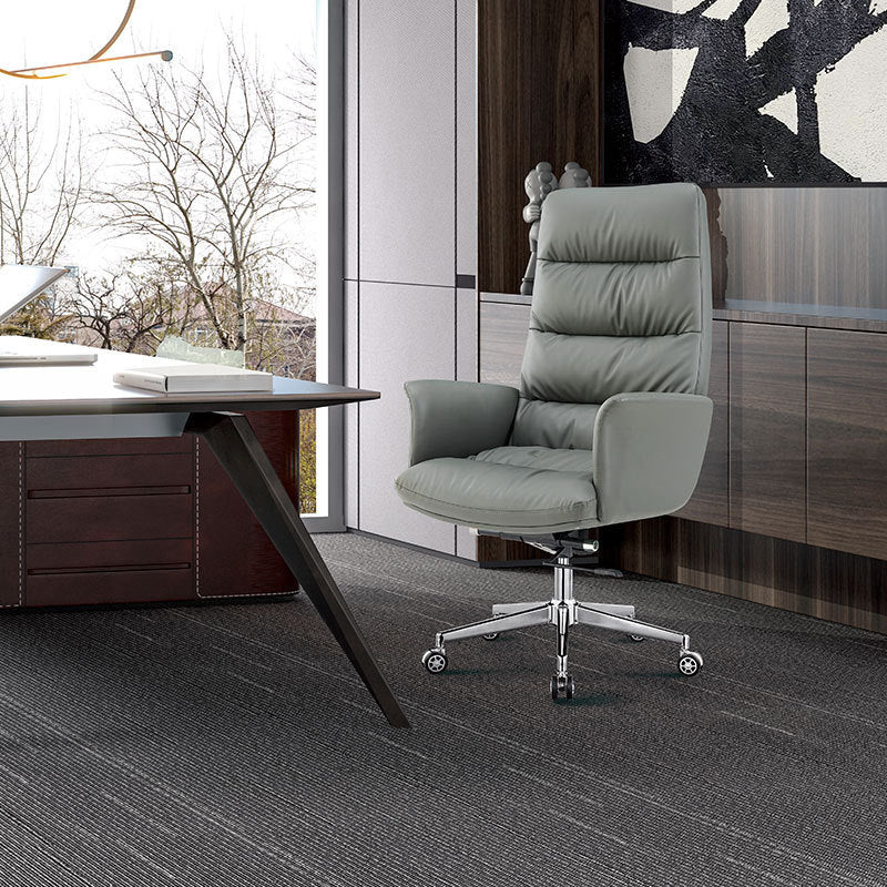 Modern Fixed Arms Desk Chair Height-adjustable Office Chair with Wheels Clearhalo 'furn' 'furn_office_chair' 'Furniture' 'Office Chairs' 'Office Furniture' 'office_chair' 5892464