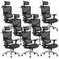 Contemporary Office Chair Ergonomic Adjustable High Back Desk Chair Black 8 Piece Set Without Footrest Clearhalo 'furn' 'furn_office_chair' 'Furniture' 'Office Chairs' 'Office Furniture' 'office_chair' 5892490