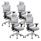 Contemporary Office Chair Ergonomic Adjustable High Back Desk Chair Grey 4 Piece Set Without Footrest Clearhalo 'furn' 'furn_office_chair' 'Furniture' 'Office Chairs' 'Office Furniture' 'office_chair' 5892495