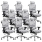 Contemporary Office Chair Ergonomic Adjustable High Back Desk Chair Grey 8 Piece Set Without Footrest Clearhalo 'furn' 'furn_office_chair' 'Furniture' 'Office Chairs' 'Office Furniture' 'office_chair' 5892500