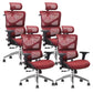 Contemporary Office Chair Ergonomic Adjustable High Back Desk Chair Red 4 Piece Set Without Footrest Clearhalo 'furn' 'furn_office_chair' 'Furniture' 'Office Chairs' 'Office Furniture' 'office_chair' 5892506