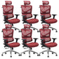 Contemporary Office Chair Ergonomic Adjustable High Back Desk Chair Red 6 Piece Set Without Footrest Clearhalo 'furn' 'furn_office_chair' 'Furniture' 'Office Chairs' 'Office Furniture' 'office_chair' 5892507