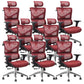 Contemporary Office Chair Ergonomic Adjustable High Back Desk Chair Red 8 Piece Set Without Footrest Clearhalo 'furn' 'furn_office_chair' 'Furniture' 'Office Chairs' 'Office Furniture' 'office_chair' 5892508