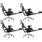 Contemporary Office Chair Ergonomic Adjustable High Back Desk Chair Black 4 Piece Set With Footrest Clearhalo 'furn' 'furn_office_chair' 'Furniture' 'Office Chairs' 'Office Furniture' 'office_chair' 5892511