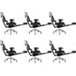 Contemporary Office Chair Ergonomic Adjustable High Back Desk Chair Black 6 Piece Set With Footrest Clearhalo 'furn' 'furn_office_chair' 'Furniture' 'Office Chairs' 'Office Furniture' 'office_chair' 5892512