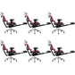 Contemporary Office Chair Ergonomic Adjustable High Back Desk Chair Red 6 Piece Set With Footrest Clearhalo 'furn' 'furn_office_chair' 'Furniture' 'Office Chairs' 'Office Furniture' 'office_chair' 5892517